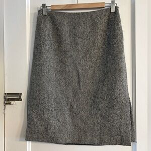 Ellen Tracy Wool Pencil Skirt Sz 6 Black/Tan Neutral